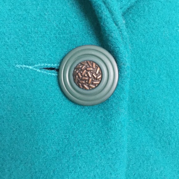 Summit Hill Sz 14 Blazer Jacket Career Green Wool Cashmere Blend 1 Button Lined - Picture 4 of 7